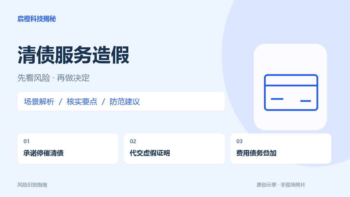 交服务费就能停催清债?别让债务代理替你提交假材料