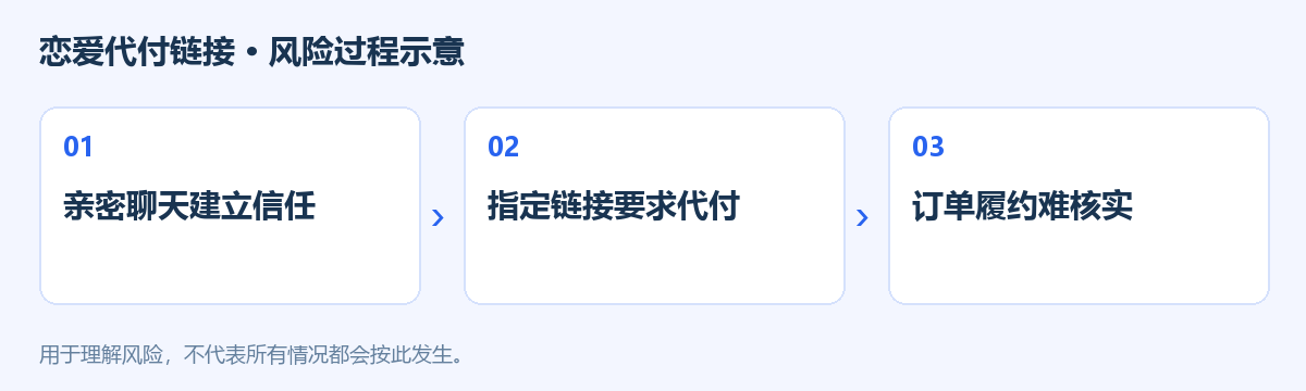 恋爱代付链接风险过程示意图