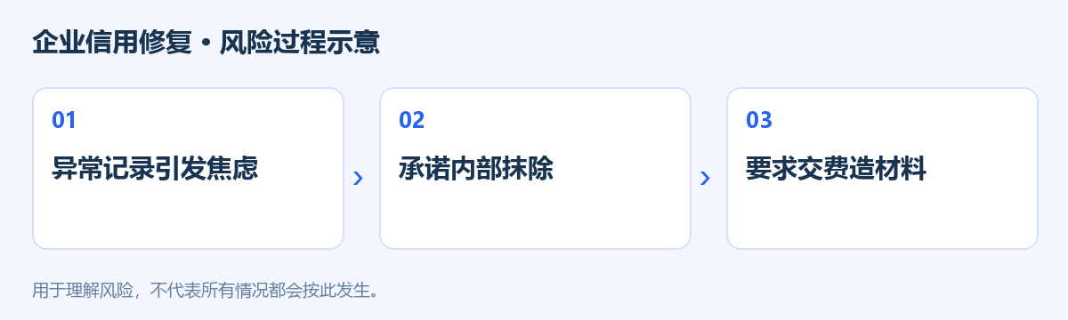 企业信用修复风险过程示意图