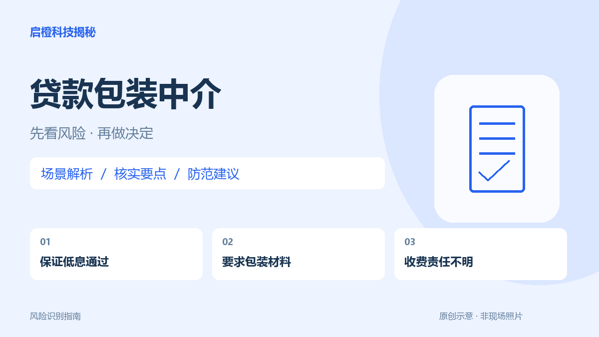 贷款中介承诺内部秒批?别让包装资料变成自己的风险