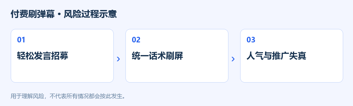 付费刷弹幕风险过程示意图