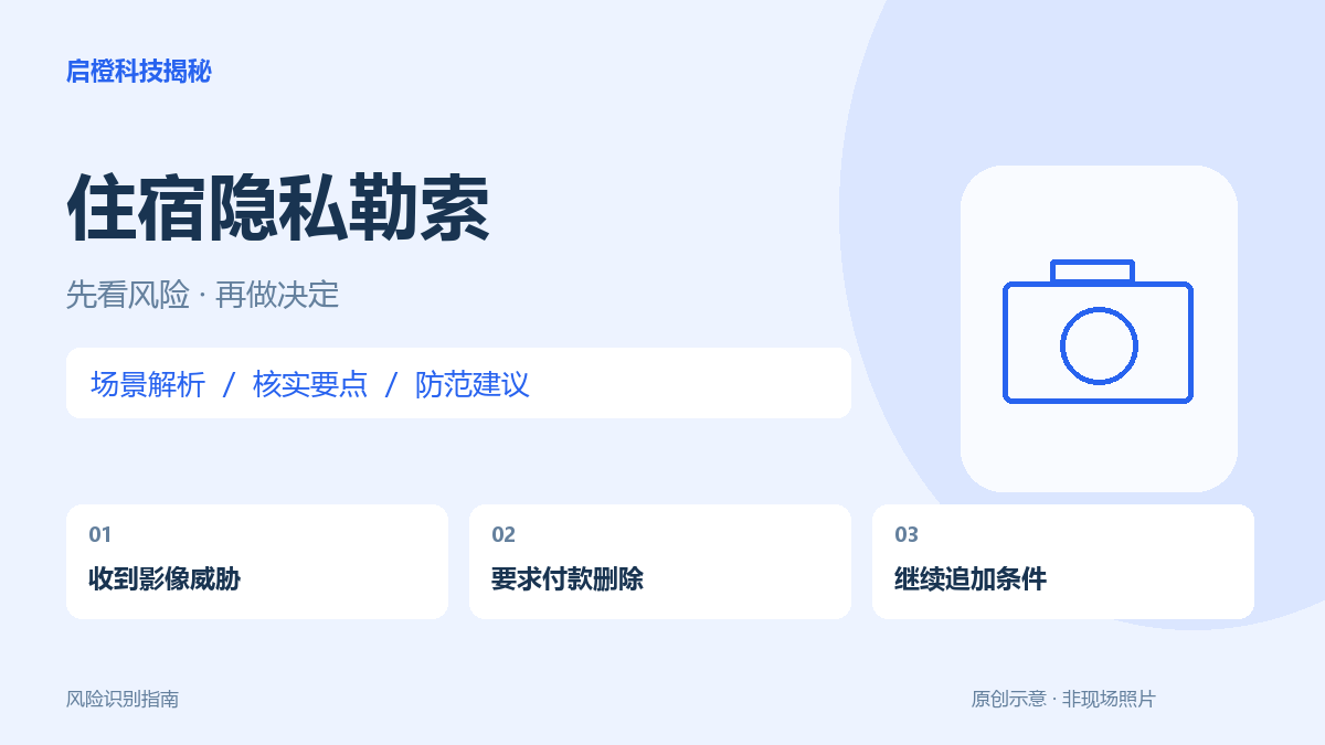 有人声称掌握你的住宿影像：先保安全，不付钱换删除