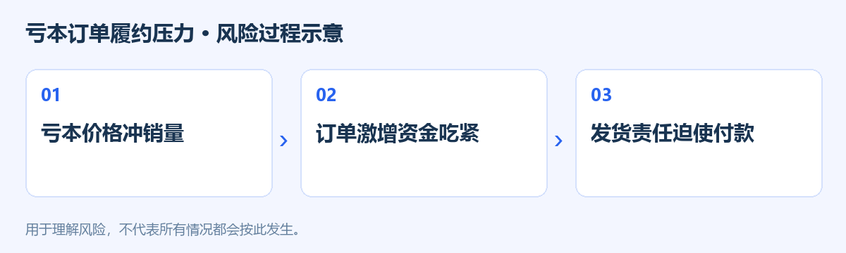 亏本订单履约压力风险过程示意图