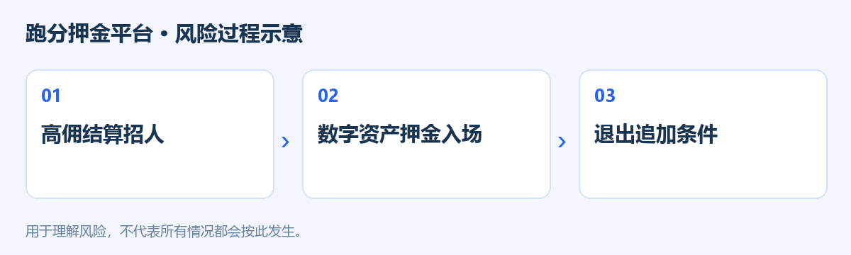 跑分押金平台风险过程示意图