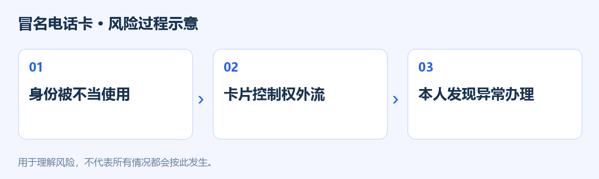 冒名电话卡风险过程示意图