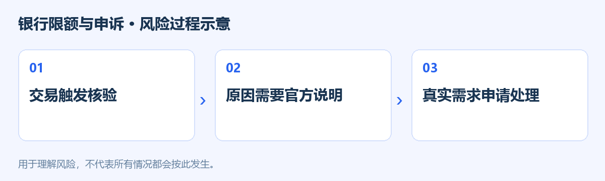 银行限额与申诉风险过程示意图