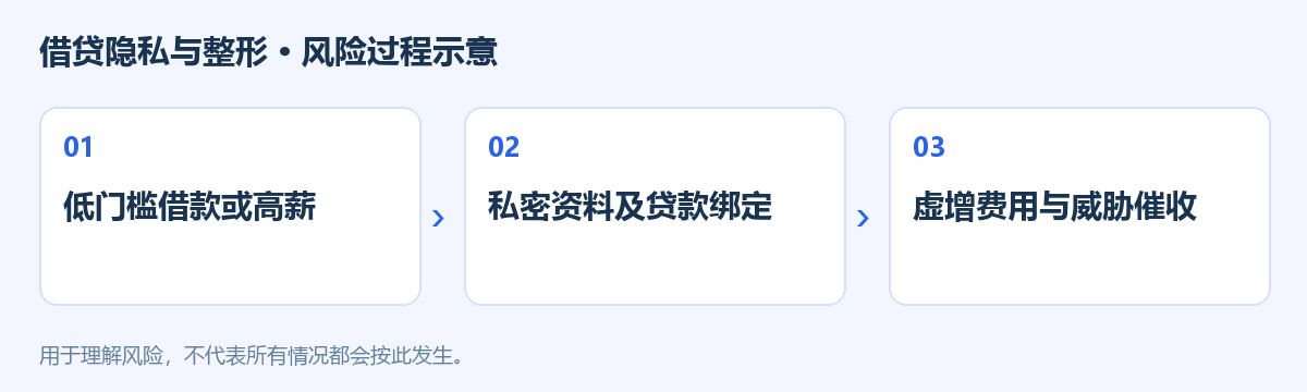 借贷隐私与整形风险过程示意图