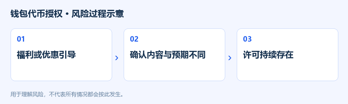钱包代币授权风险过程示意图
