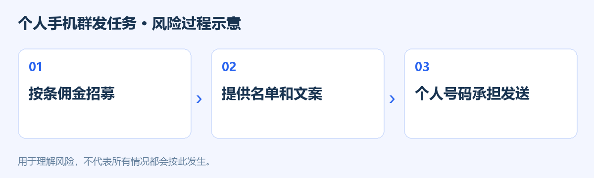 个人手机群发任务风险过程示意图