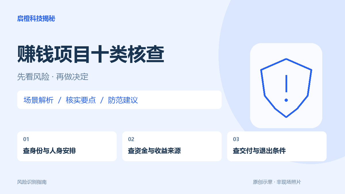 遇到暴利项目先停一步:十类常见风险的核查入口