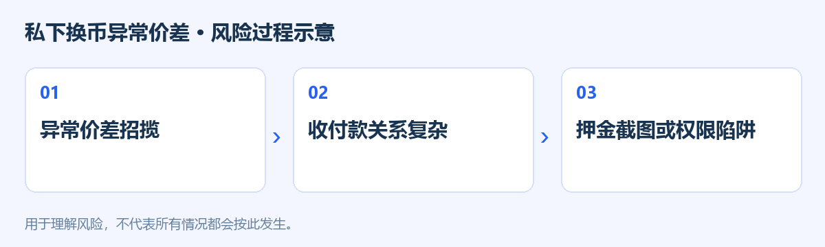 私下换币异常价差风险过程示意图