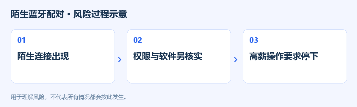 陌生蓝牙配对风险过程示意图