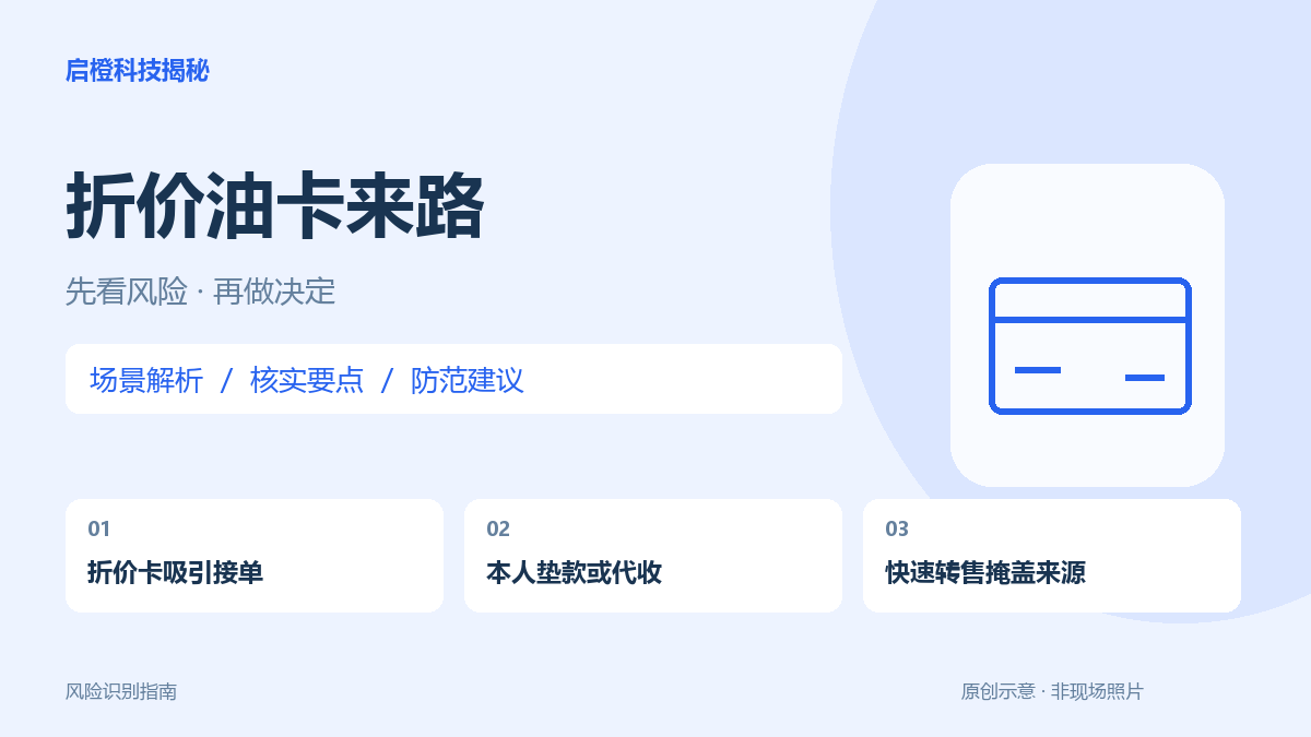 油卡能正常加油,也要核实来路:代买代卖别替陌生资金转一圈