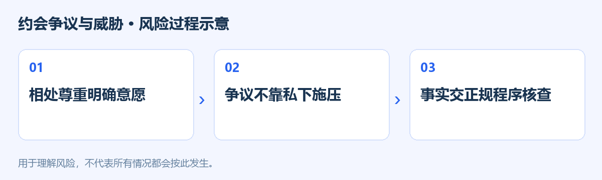 约会争议与威胁风险过程示意图
