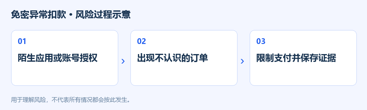 免密异常扣款风险过程示意图
