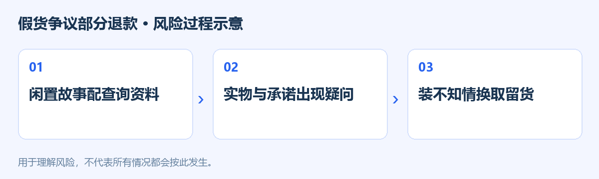 假货争议部分退款风险过程示意图