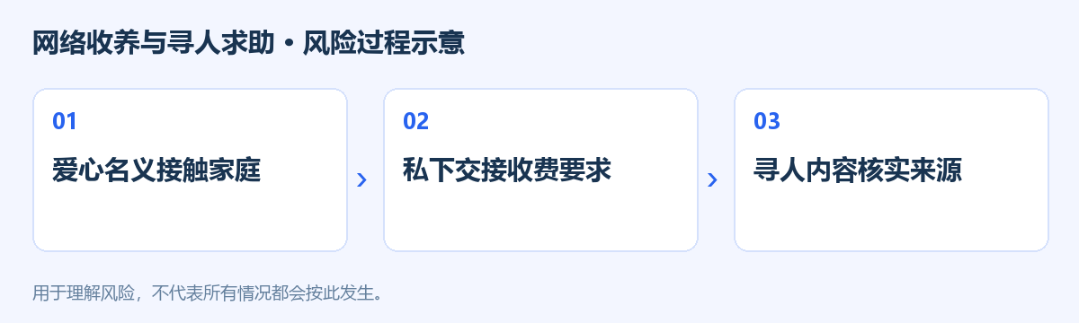 网络收养与寻人求助风险过程示意图