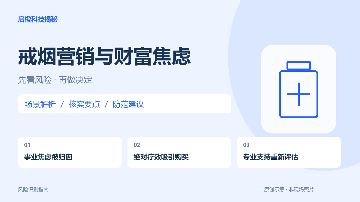 把事业疲惫都归因于吸烟,再卖无痛戒烟方案?健康建议也要看证据