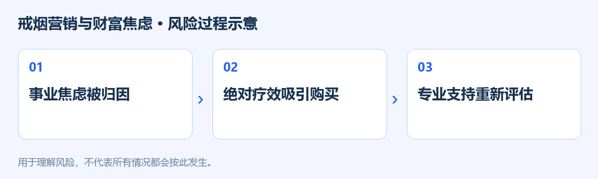 戒烟营销与财富焦虑风险过程示意图