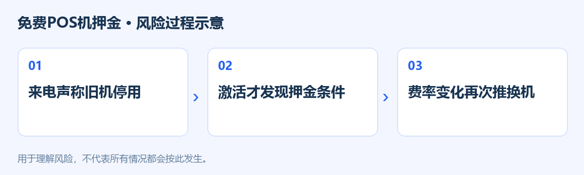 免费POS机押金风险过程示意图
