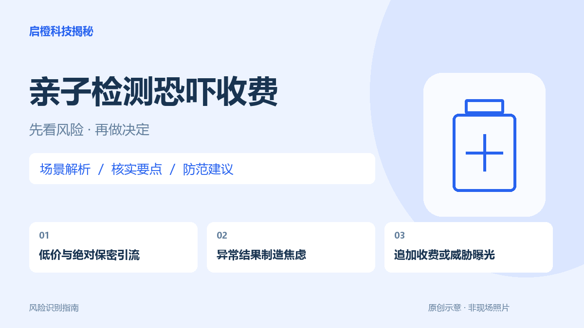 亲子检测结果被用来催付款:别让一份无法核验的报告控制家庭决定