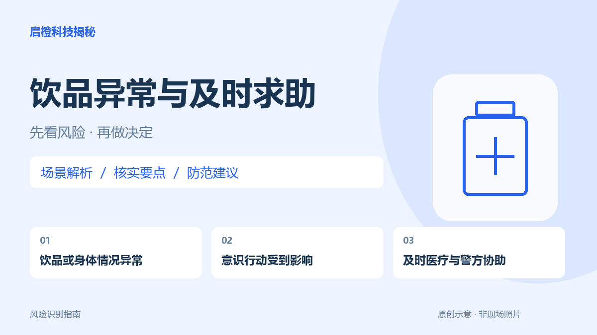 聚会中突然明显不适,别独自离开:怀疑饮品被动手脚先就医求助