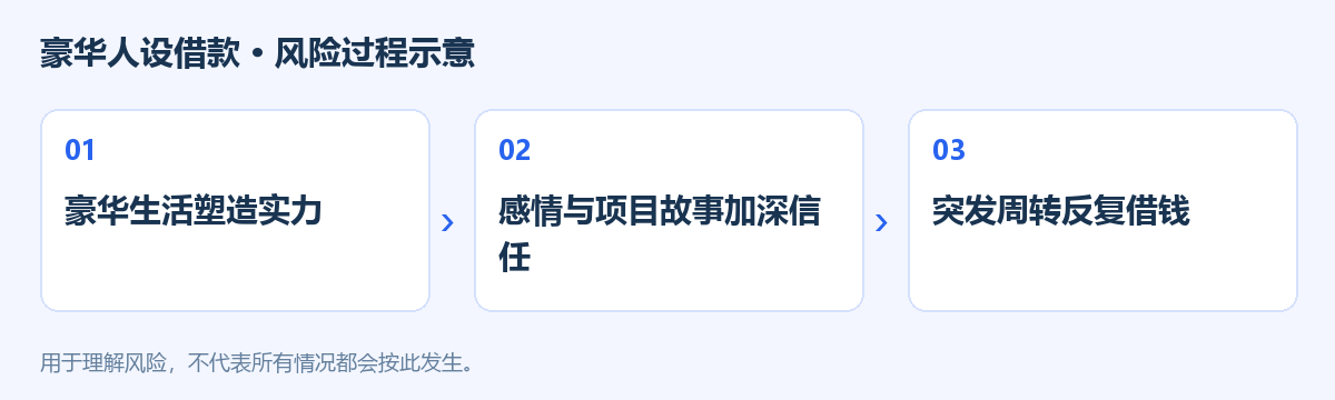 豪华人设借款风险过程示意图
