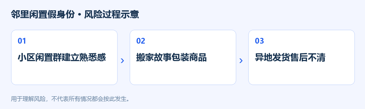 邻里闲置假身份风险过程示意图