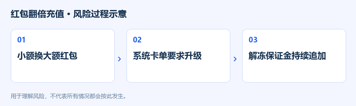 红包翻倍充值风险过程示意图
