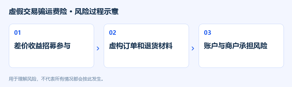 虚假交易骗运费险风险过程示意图