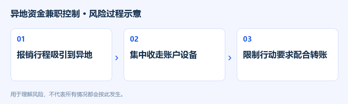 异地资金兼职控制风险过程示意图