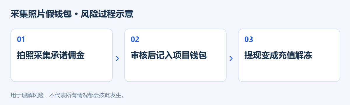 采集照片假钱包风险过程示意图