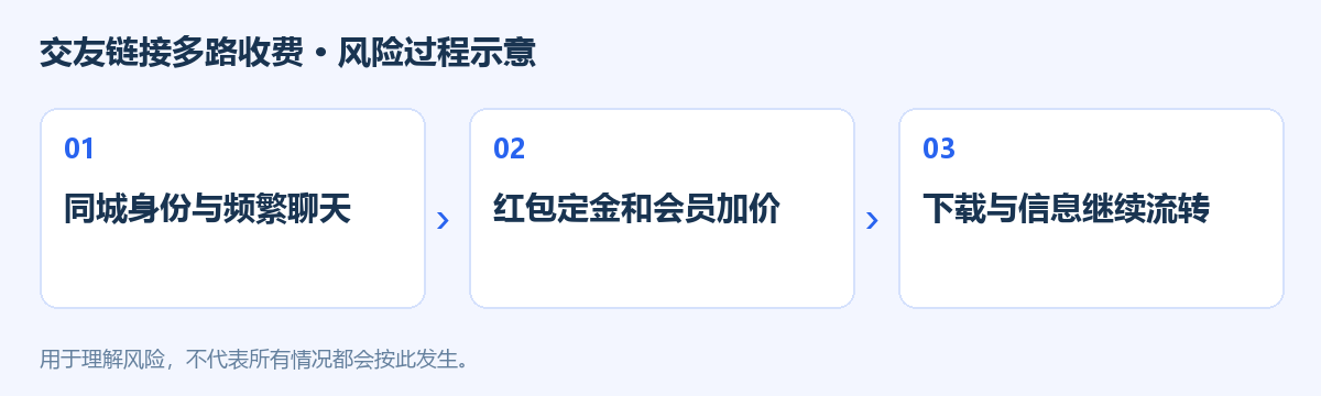 交友链接多路收费风险过程示意图