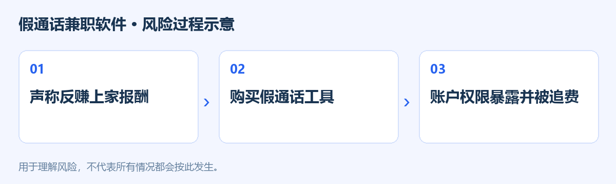 假通话兼职软件风险过程示意图