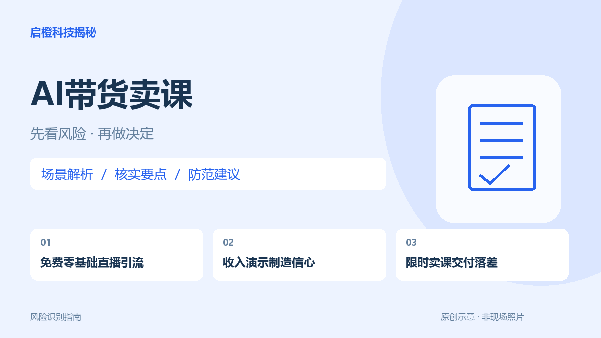 AI自动带货就能月入过万?直播收益演示不能替你验证课程价值