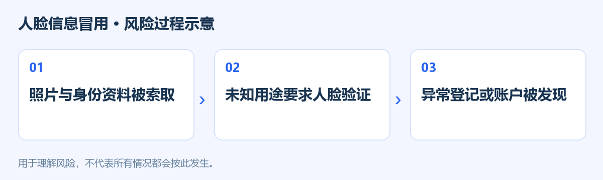 人脸信息冒用风险过程示意图