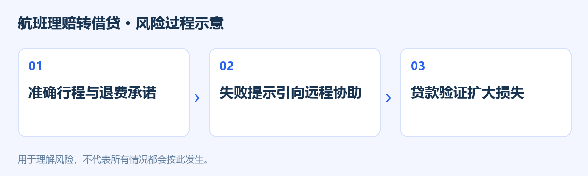 航班理赔转借贷风险过程示意图