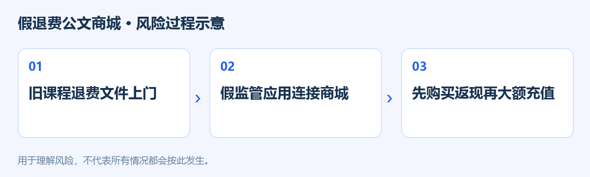 假退费公文商城风险过程示意图