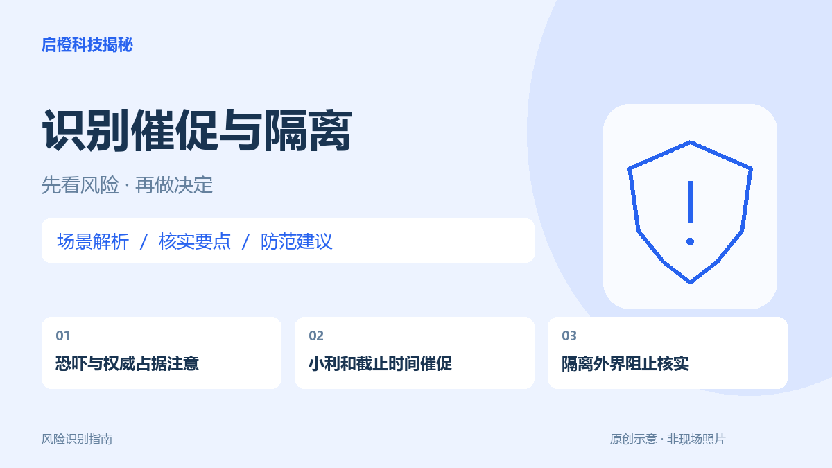 为什么明知要防骗仍会着急付款?识别恐吓、权威和隔离的组合