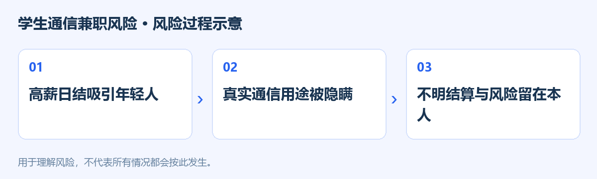学生通信兼职风险风险过程示意图